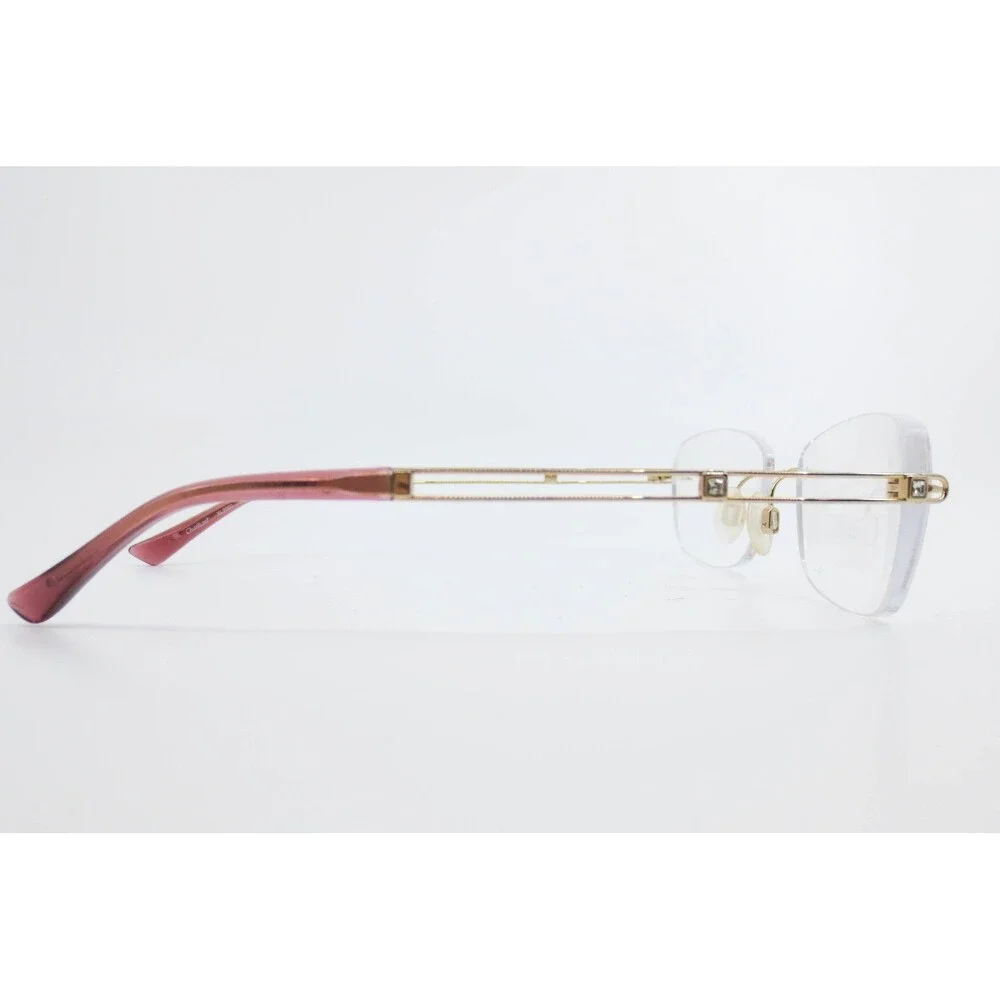 Line Art Charmant XL2050 Gold Pink Rimless Excellence Titan Eyeglasses 51-16-135